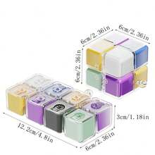 1 件式便携式磁性药盒，易于打开，多隔层设计，适合旅行时携带药品，1 天 3 餐迷你药丸收纳盒，防水紧凑型药物储存盒，大容量多隔层便携式药丸收纳盒 - 彩色 - 查看 11