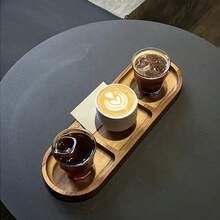 1/2/3pcs Premium Acacia Wood Trays - Oval Multifunctional Trays For Fruit, Cheese, Charcuterie, Steak, Pizza, Appetizers And Tea Cups, Halloween And Christmas Party Supplies