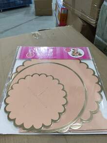 1PC 3-Tier Cupcake Stand Cardboard Round Cake Stand Dessert Tower& Food Display Stand With Gold Scalloped Edge For Birthday Party Favors Wedding Decor Back To School, Afternoon Tea, Wedding, Party