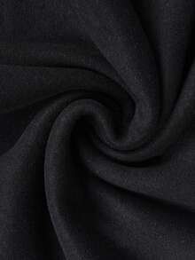 1 Set Women's Casual Comfortable Warm Knitted Wool & Silk Seamless Suit, Suitable For Autumn, Winter, Spring - Black - View 7