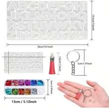 English Alphabet Epoxy Resin Molds Mixed Style Silicone Casting Molds For DIY Jewelry Making Findings Supplies Accessories