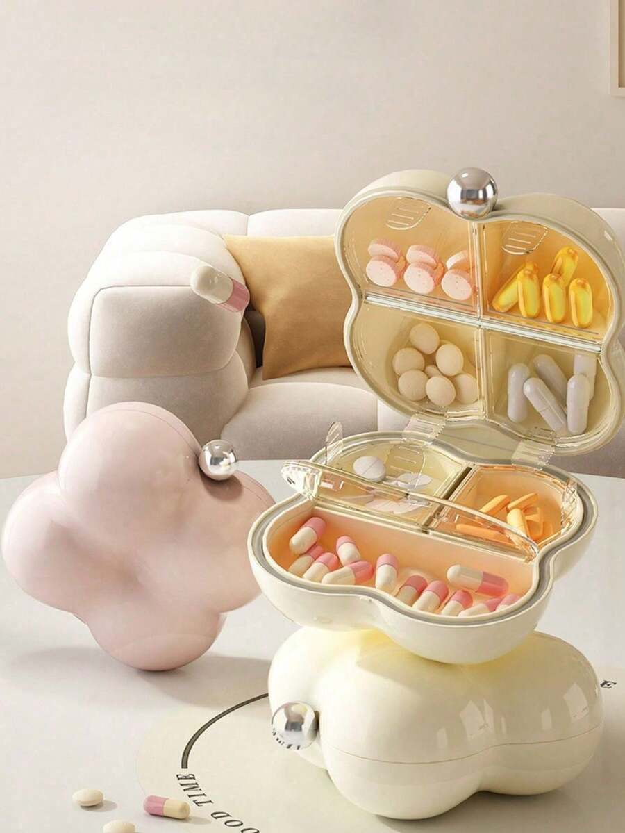 Hộp đựng thuốc đa năng hình hoa, có thể dùng làm hộp đựng trang sức, hộp đựng thuốc hàng tuần, hộp đựng thuốc men, món quà hoàn hảo cho năm học mới, du lịch, phù dâu, giáo viên, Halloween, Giáng sinh, phù hợp cho phụ nữ, thanh thiếu niên, học sinh, sử dụng hàng ngày tại nhà, túi đựng thuốc khi đi du lịch.