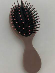 1 件日式迷你整理发梳套装，适合普通发质，按摩功能，哑光树脂手柄，橡胶刷毛 - 便携式黑色塑料发刷，适合长发造型、发刷、梳子、美发工具、美发产品及配件，适用于理发沙龙美容旅行必需品、美发套装、美发工具套装、发饰
