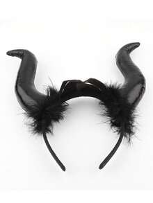3/2/1pc Upgraded Halloween New Horn Headband Party Costume Prop Red Devil Headpiece Realistic Devil Horn Headband For Party - Multicolor - View 3