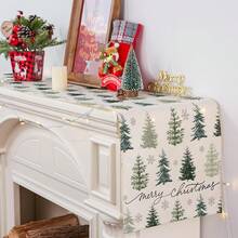 Siilues Table Runner, Tree Decorations Merry Runner Table Seasonal Winter Decor Indoor Outdoor Dining Table Decorations 13x72 Inch - 13'' X 48'' - View 10