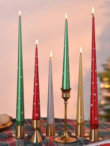 Świąteczne świece bożonarodzeniowe, bałwan z motywem bożonarodzeniowym, Mikołaj, wzory choinkowe, idealne do dekoracji świątecznych, na kolację, bankiet – bez pojemnika w zestawie. Dekoracje świąteczne do domu, dekoracje do pokoju, prezenty świąteczne.