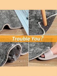 1/4/8pcs Rug Gripper Carpet Stickers, Rug Gripper For Hardwood Floors, Anti Slip Rug Tape Reusable Washable Rug Stickers, Arpet Anti-Slip Sticker Double-Sided Reusable Traceless Rug Post Pad Pu Washable Grip Tape, For Area Rugs Keep Corners Flat, Black, For Living Room Dining Room Bathroom Rugs, Prevent Rugs From Moving And Rolling Edges, Back To School Supplies, Necessary Home Essential.