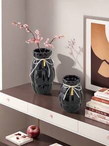 Nordic Modern Simple Creative Ceramic Rope Vase Home Living Room Dining Table Desktop Decoration Ornament Flower Utensils Home Decor Room Decor Flower Vase Glass Vase