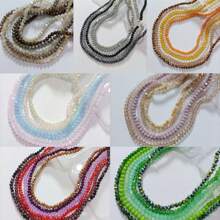 4mm Cuentas de cristal de vidrio facetadas de color recubierto, 6 hebras/bolsa, aproximadamente 720 piezas, cuentas espaciadoras sueltas para hacer joyas, accesorios DIY, pulseras, collares, accesorios de ropa