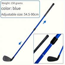 Adjustable Golf Chipping Trainer Golf Clubs 22-37" - Lightweight ABS Clubhead For Beginners, 3 Color Options, Youth & Adult Use - Blue - View 8