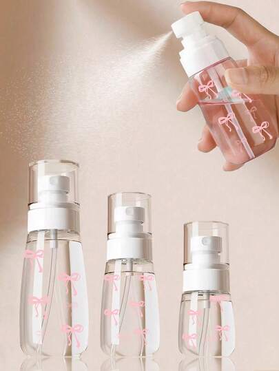 Bow Tie Pattern Ultra-Fine Mist Spray Bottles, Plastic Travel Perfume Refill Bottles,Portable Alcohol Spray Bottle For Travel, Travel Perfume Refill Bottles, For Travel Perfume Toners,Face & Hair Mist, Home Decor For Living Room, Bedroom, Bathroom, Travel Accessories, Wedding, Party, Birthday Gifts For Men, Moms, Dads, Friends, New Year, Supplies, Funny Gifts,Travel Essentials