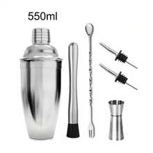 1 件套不锈钢调酒工具套装鸡尾酒调酒器摇酒器搅拌器调酒师派对派对全套酒吧工具 - 彩色 - 查看 9