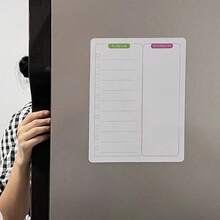 1 Peça Quadro Magnético de Calendário para Geladeira, Quadro Branco Apagável de Planejador Mensal, Quadro de Recados, Quadro Branco Macio com Coluna de Receitas, Lista de Compras, À Prova d'Água, Design à Prova de Óleo, Imã Forte