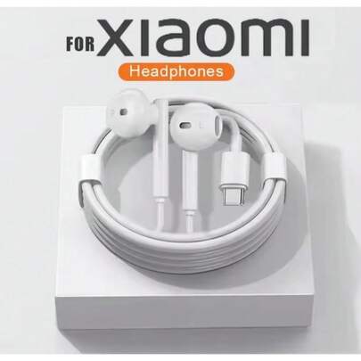 Fone de Ouvido Tipo C  Poco X6 X7 Pro Redmi Note 12 13 13C 13 Pro 13 Pro+ Mi 11 12 13 14