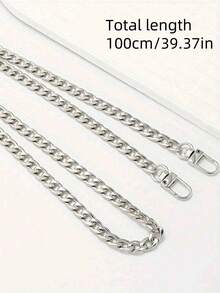 1 Piece Fashion Bag Shoulder Strap, Wallet Chain, Crossbody Aluminum Chain Handle, Single Shoulder Handbag Replacement Chain, Multiple Sizes Available, With Retro Simple Alloy Buckle - Multifunctional Aluminum Chain Handbag Shoulder Strap - Multicolor - View 26