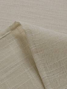 2 piezas Cortinas vaporosas de textura de lino estilo rústico, cortinas de lino texturizadas semi-transparentes para sala de estar, dormitorio, privacidad - 100% poliéster - Albaricoque - Ver 4