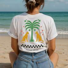 Martini Espresso Summer Cocktail T-Shirt Drink Graphic Beach Vibes Shirt Vacation Aesthetic Unisex Summer Vibe Gift For Woman Gift For Man220G Pure Cotton Halloween T-Shirt – Soft, Comfortable, And Durable – Perfect For Family Gatherings, Holiday Vacations, And As A Warm Halloween Gift For Friends And Family – Enjoy Ultimate Comfort In Festive Style - 白1 - 查看 1