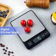 Digital Kitchen Food Scale, 10kg/22lb Digital Kitchen Scale Weight Grams And Ounces For Baking Cooking Coffee, 6 Units With Tare Function, LCD Display, Easy Clean Stainless Steel For Baking, Cooking, Dieting And Meal Prep