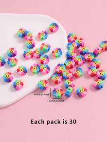 30pcs/set Floral DIY Clay Beads - Multicolor - View 7
