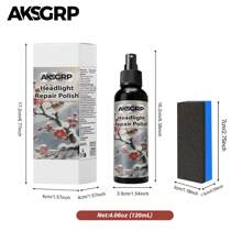 AKSGRP Kit de restauración de faros de coche - Salvador de renovación de faros, líquido potente de restauración de faros que elimina la capa de oxidación para restaurar la transparencia para una conducción nocturna talla grande segura