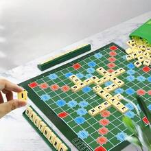 即时单词棋盘游戏 - 带有拼写和单词列表的填字游戏板，适合家庭娱乐的便携式英语学习板，易于使用的设计，带有颜色编码的拼图和单词列表，适合成人和青少年的互动学习游戏，互动学习游戏 | 彩色编码拼图 | 塑料板，单词拼图游戏，圣诞节和派对用品，无需电源棋盘游戏之夜和派对活动 - 綠色 - 查看 7