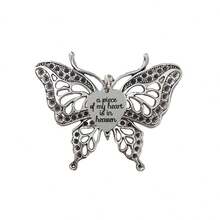 AFYPRTY Christmas Decorations Christmas Tree Ornaments Alloy Butterfly Ornaments Christmas Gifts "A Piece Of My Heart Is In Heaven" Angel Wing Ornaments Christmas Party Decorations