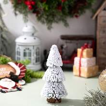 桌面迷你圣诞树，17.81英寸人造圣诞树，迷你松树造型，带亚麻底座，是圣诞装饰、家居、厨房、餐桌的理想之选，也是生日、家居装饰、房间装饰、冬季圣诞装饰、圣诞礼物和圣诞装饰品的完美选择。 - 彩色 - 查看 9