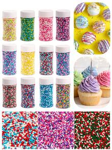 Sprinkles pentru decorarea torturilor de 85 g/3 oz. Folosiți-le pentru a decora brioșe, gogoși, înghețată și prăjituri. Folosiți-le ca sprinkles pe prăjituri în brutării sau ca decorațiuni de masă pentru deserturi la petreceri de ziua de naștere, Crăciun, Halloween și petreceri tematice. Doar pentru decor.