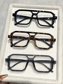 1/3pcs Retro Square Frame Glasses For Women, Vintage Style Eyewear For Travel, Beach, Halloween Decoration - Multicolor - View 27