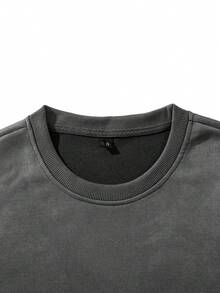 男士休闲 Old Money 男士长袖运动衫，秋季 - 深灰色 - 查看 6