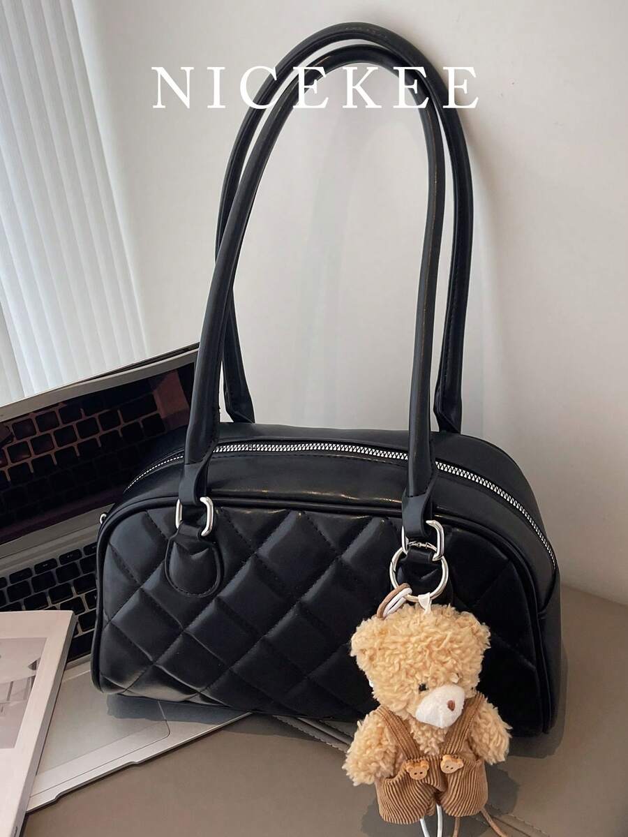 新款面包结吊坠多口袋枕形包，时尚多彩腋下包，复古简约高品质女士单肩包，日常、通勤、购物皆宜