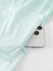 HISERWA Maillot de ciclismo verde menta de manga corta para hombres, con cremallera YKK, de tela elástica, transpirable y de secado rápido, con protección UV, adecuado para carreras y ciclismo profesional al aire libre