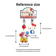 طقم سلسلة مفاتيح بالونات مربعة من سانريو - هيلو كيتي ثنائي. إكسسوارات قابلة للتزاوج بتصميم مستوحى من البريطاني بترخيص رسمي. - متعدد الألوان - مشاهدة 9