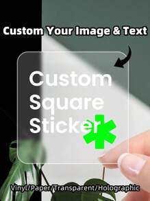 1~108pcs Personalized Labels - Custom Stickers Square Stickers With Any Design Image Logo Text, Waterproof Stickers, Custom Thank You Labels Stickers Unique Ideal Gifts For Her Friends,Son,Daughter,School Students,Workers,Kids School,Home,Office,For Birthdays, School,Home,Halloween,Christmas,Office Decor - White - View 19