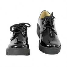 Zapato Escolar Casual Niña Mujer Plataforma Negro recubierto Kuali Shoes - Negro - Ver 8