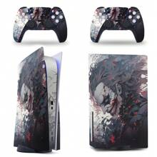 Suitable For PS 5 Disc Version Console & Controller Film - Clown Style Scratch-Resistant PVC Sticker, Bubble-Free, Perfect Holiday Gift