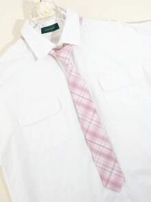 1pc Women's Casual JK Necktie, Plaid, Striped Pattern, School Style Suitable For Shirts, Uniforms, Dates, Campus, Casual Wear, Photo Matching For Dress For Christmas Decor