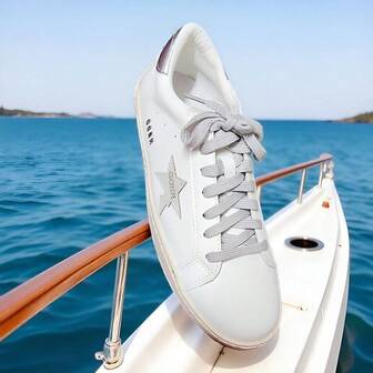  GONR Star Casual Loafers Retro Sneakers, Plus Size (Run Large 1/2 Size), Breathable Insole With 2cm Height Increase, Comfortable Thin Sole, Lightweight Flat Shoes For Men And Women