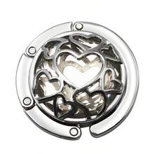1 Pc Multiple Hearts Style Premium Foldable Handbag Bag Purse Hanger Table Hook Holder