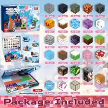 Magnetic Building Blocks Set, 0.8*0.8 Inches Per Block, DIY 3D Puzzle Toy, Christmas Gifts Stocking Filler, Creative Home Decor, Perfect Christmas Gift, Multi-Color Plastic Construction Kit, New Year Gift, Kids Gift, Birthday Gift - Multicolor - View 10