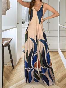  Autumn And Summer Popular New Hot Style Fashion Casual Holiday Style Light And Elegant Ladies All-Match Slim Going Out Home Travel Work  Party Civil Preferred Autumn New Plaid Print Elegant Formal Style Women's Fashion Jumpsuit,Fall Clothes For Women - 混合色 - 查看 1