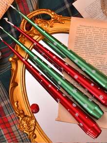 Świąteczne świece bożonarodzeniowe, bałwan z motywem bożonarodzeniowym, Mikołaj, wzory choinkowe, idealne do dekoracji świątecznych, na kolację, bankiet – bez pojemnika w zestawie. Dekoracje świąteczne do domu, dekoracje do pokoju, prezenty świąteczne.