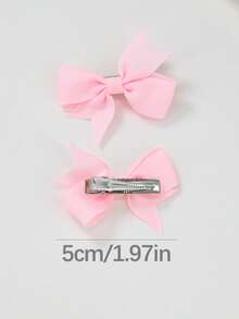 20 piezas Pinzas para el cabello con lazos de tela coloridos para niñas, pinzas lindas para el flequillo lateral, pasadores de cabello versátiles para uso diario - Multicolor - Ver 5