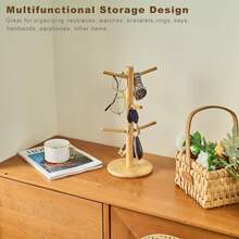 Mug Tree Counter, 6 Hooks Detachable Coffee Mug Holder, Decorative Mug Racks Coffee Bar Organizer - 1 - Xem 2