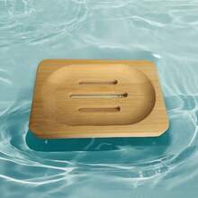 1pc Handmade Bamboo Multifunctional Soap Dish/Holder - One Size Wood Color - View 5