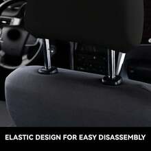 2pcs Red Eye Car Headrest Covers - New Design Fits All Vehicles, Easy Installation - Funny Car Interior Decor For Drivers & Passengers - Durable Fabric Headrest Protectors With Eye-Catching Print