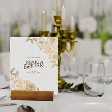 4 Stücke Holz Postkarten Ständer, Kiefernholz Basis, Kalender Anzeige, kreative Memo Foto Halter, geeignet für Dekoration auf Esstisch, Büroschreibtisch, für Ostern, Feiertage, Halloween, Weihnachten