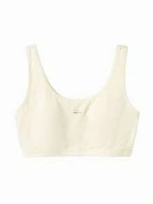 Balabala Top sin mangas de verano para niñas, sujetador bralette de seda de hielo anti-asomo - tono amarillo - Ver 1