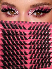 108 nuovi pezzi fai-da-te di ciglia individuali da 8-16 mm, ciglia di volpe in confezione in acrilico, con coda sottile e obliqua per allungamento sexy, adatte per chi ama la bellezza e la moda