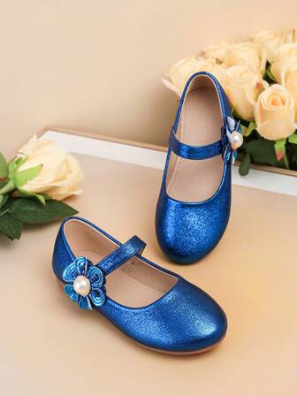 2025 New Metallic Shiny Soft Bottom School Girls Flats, Suitable For Outdoor, All Seasons